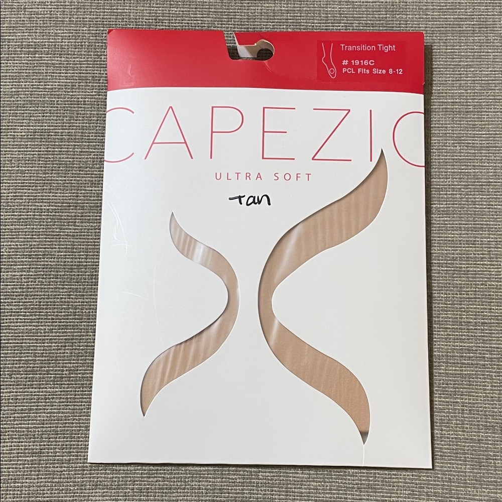Capezio Ultra Soft Girls Tan Transition Tights Size 8-12 NWT